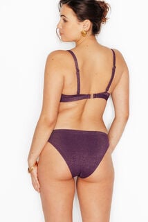 NESS Maillot de bain culotte midi PRUNE
