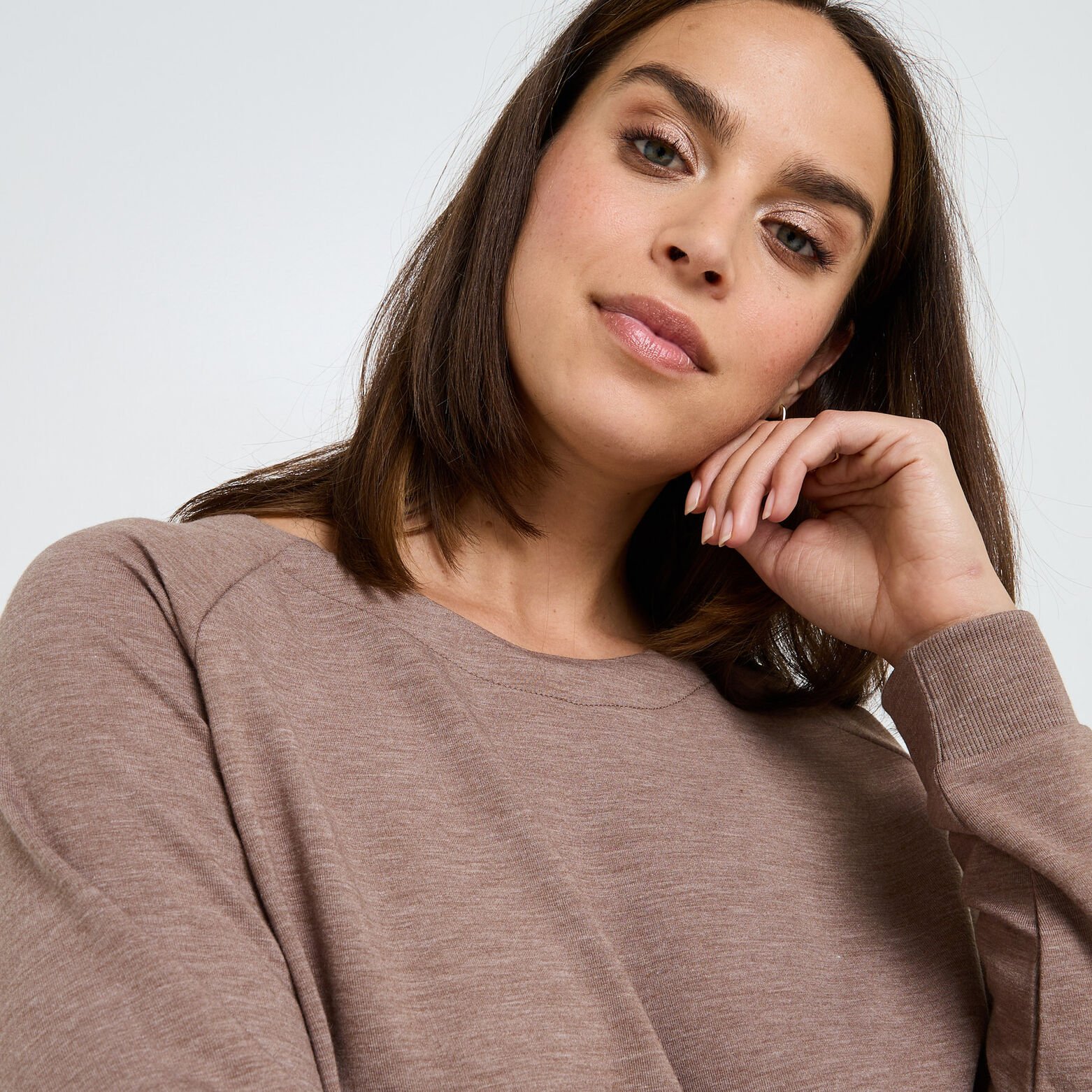HOBBY TEE-SHIRT MANCHES LONGUES MARRON