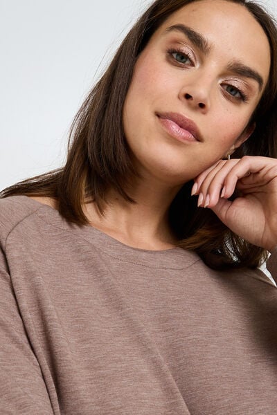 HOBBY TEE-SHIRT MANCHES LONGUES MARRON