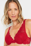 DENTELLE SOUTIEN-GORGE AMPLI FOULARD ROUGE