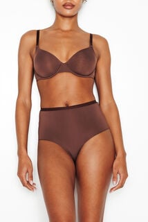 PERFECT CULOTTE TAILLE HAUTE MICROFIBRE MARRON
