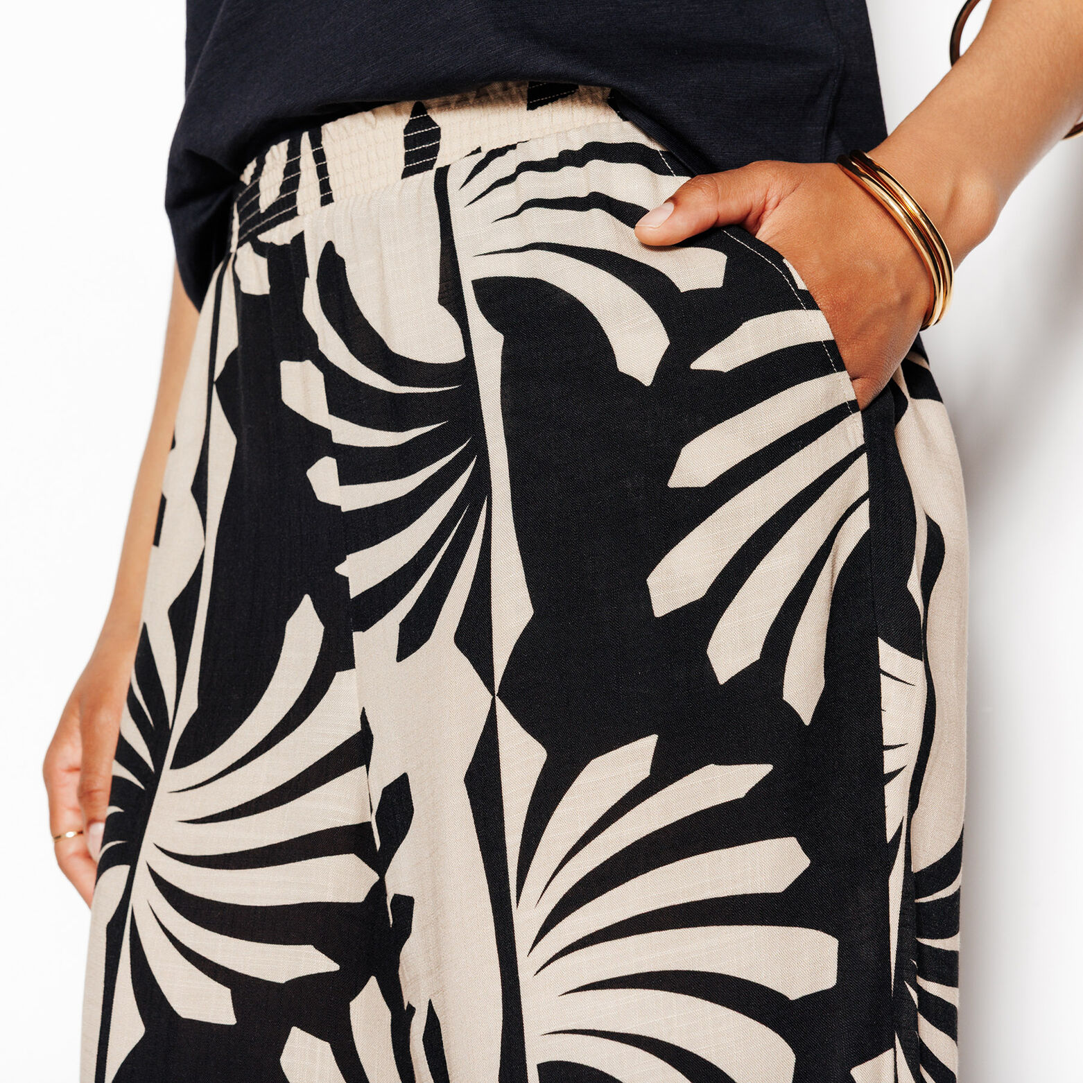 PLAGE PANTALON MULTICO NOIR