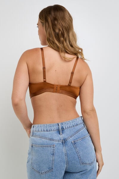 SOUTIEN-GORGE BRASSIERE MICROFIBRE MARRON