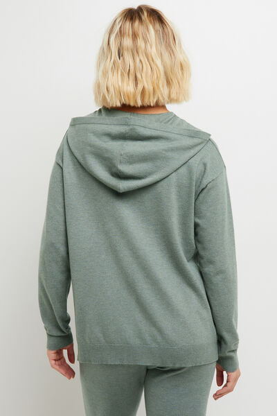 CAFE SWEAT CAPUCHE VISCOSE KAKI