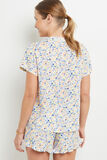 BEACH CHEMISE IMPRIME MULTICO BLEU