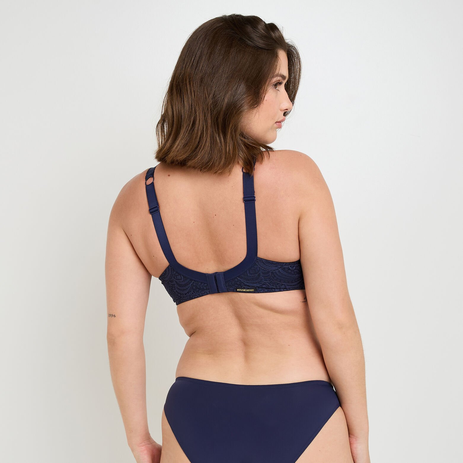 DENTELLE SOUTIEN-GORGE EMBOITANT GRANDE TAILLE DEN MARINE