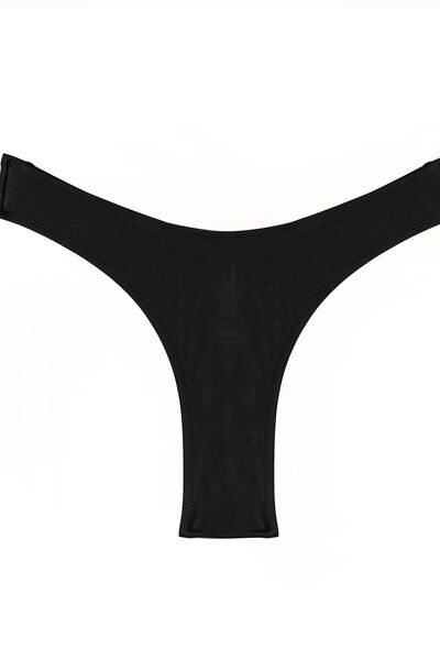 BECKY MAILLOT DE BAIN CULOTTE ECHANCREE NOIR