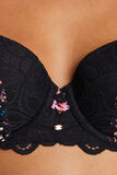 SYARA SOUTIEN-GORGE AMPLI EMBOITANT NOIR/ROSE