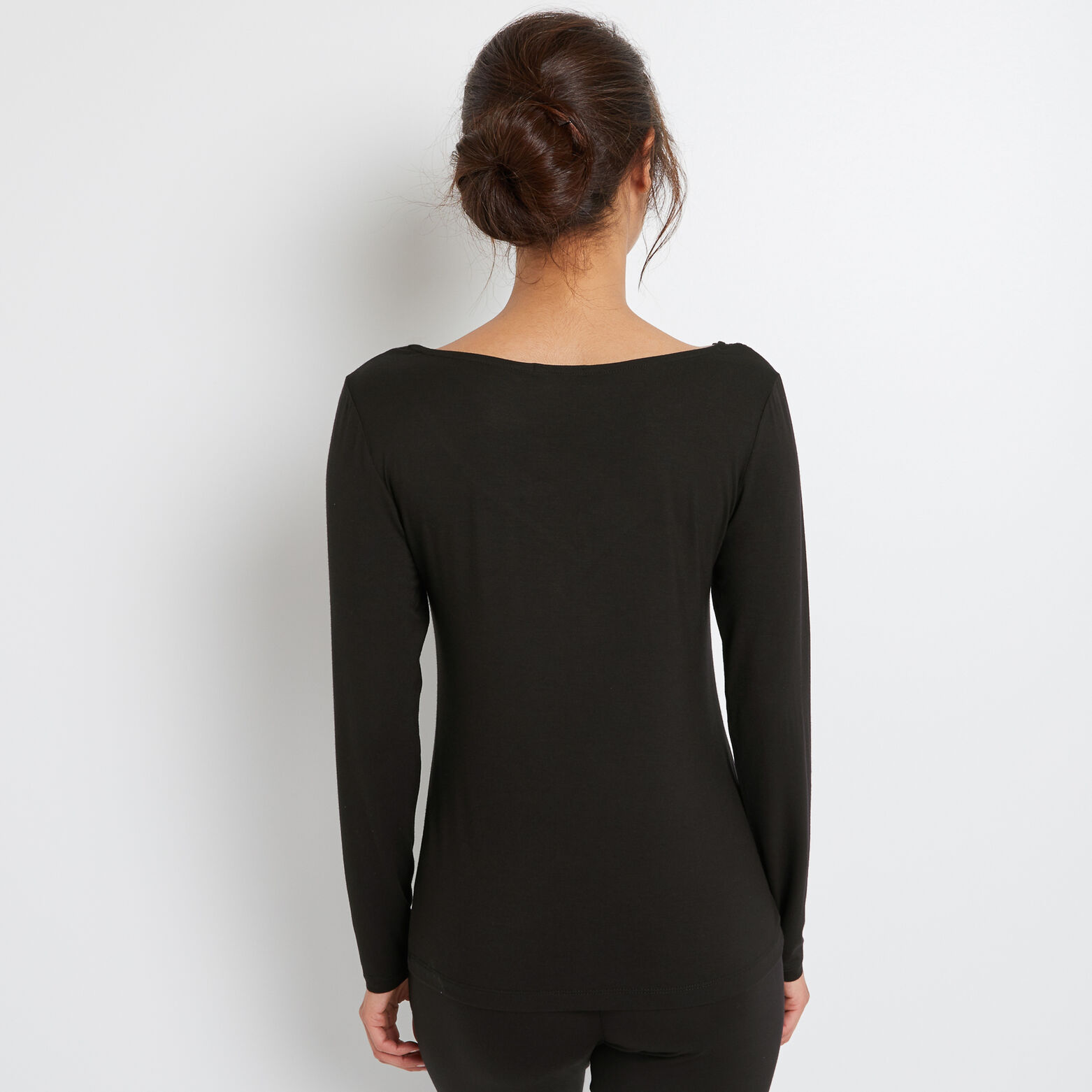 SYARA TEE SHIRT MANCHES LONGUES NOIR