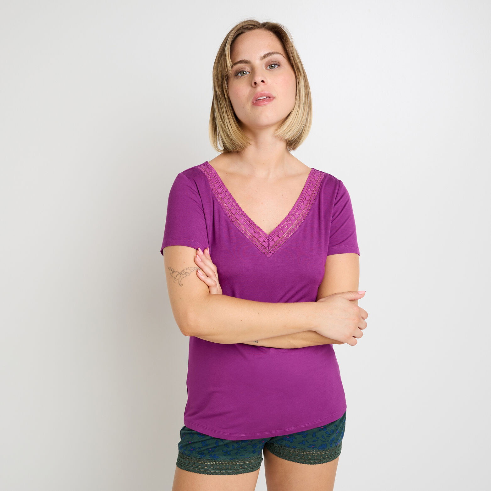 CAMILLE Tee-shirt manches courtes VIOLET