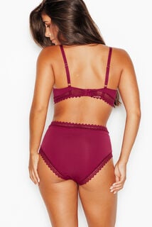 DOUCE CULOTTE TAILLE HAUTE MICROFIBRE BORDEAUX