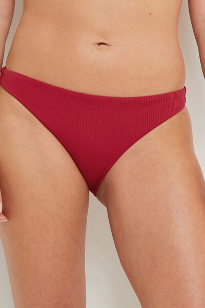 MAILLOT DE BAIN SLIP MIDI ROUGE