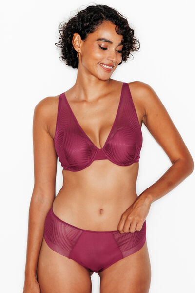 JANICE SOUTIEN-GORGE AMPLIFORME DENTELLE VIOLET