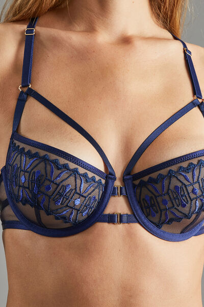 BELLA SOUTIEN-GORGE AMPLIFORME CORBEILLE MULTICO BLEU