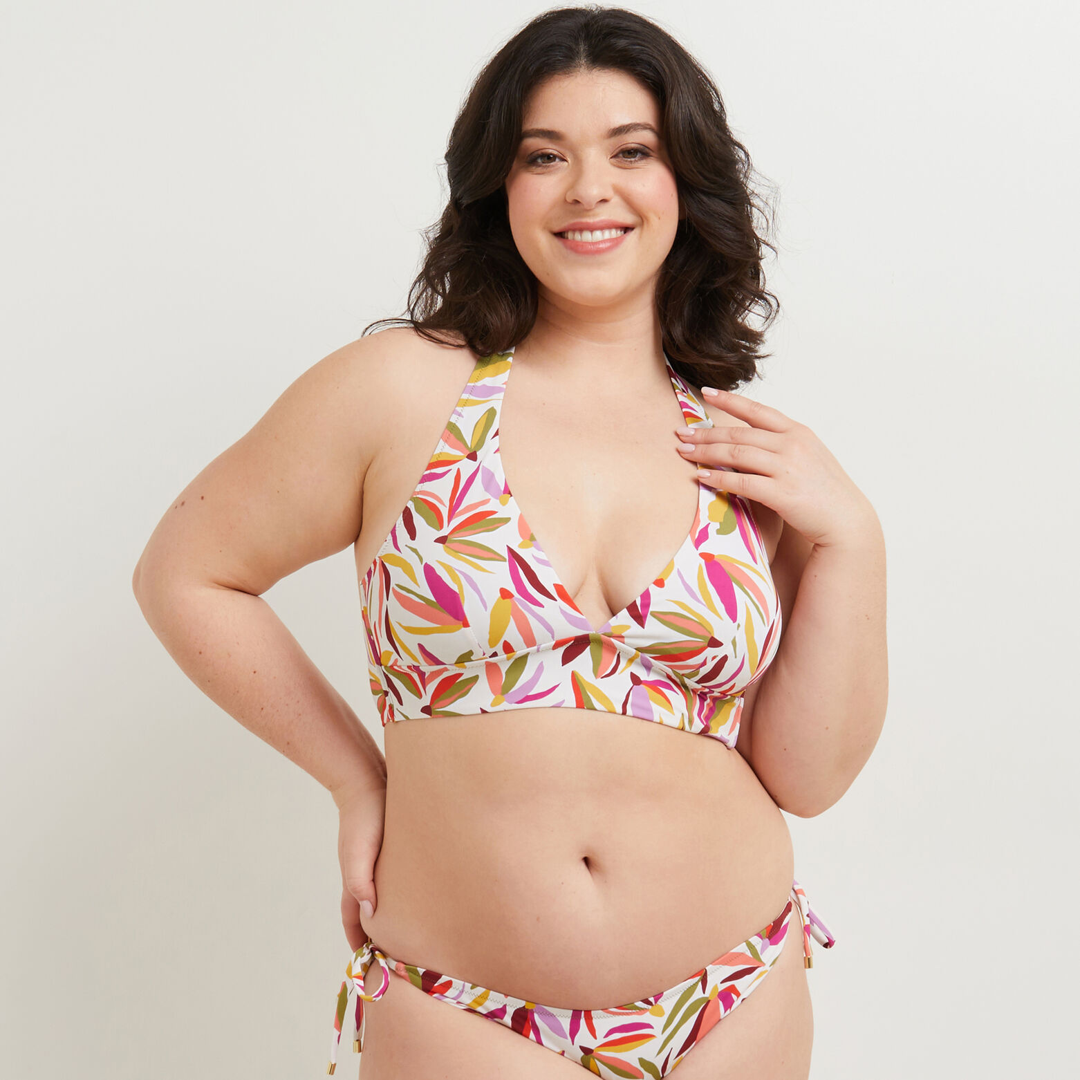 MAYA MAILLOT DE BAIN TRIANGLE  MULTICO BLANC