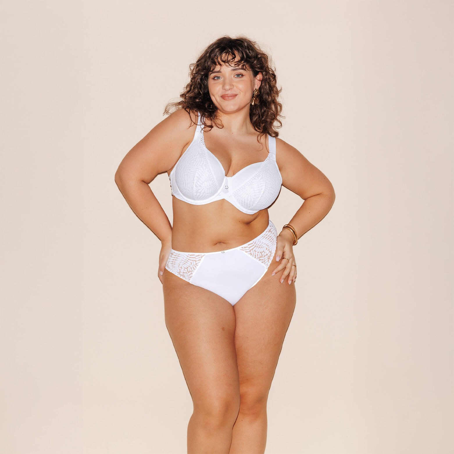 ISABELLE+ CULOTTE GRANDE TAILLE DENTELLE BLANC