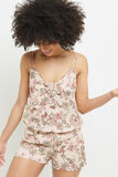 CARAMEL SHORT SATIN MULTICO BLANC