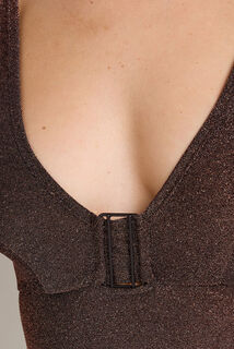 FROUFROU BODY MANCHES COURTES  MARRON