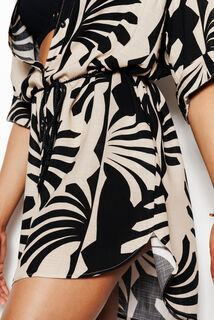 PLAGE Tunique de plage MULTICO NOIR