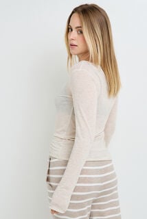 HORTENSE TEE-SHIRT MANCHES LONGUES BEIGE