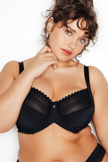 DOUCE SOUTIEN-GORGE EMBOITANT GRANDE TAILLE MICROF NOIR