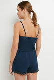 SYARA SHORT VISCOSE MARINE
