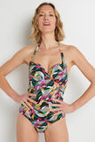 JAKARTA MAILLOT DE BAIN 1 PIECE COQUE NOIR/JAUNE