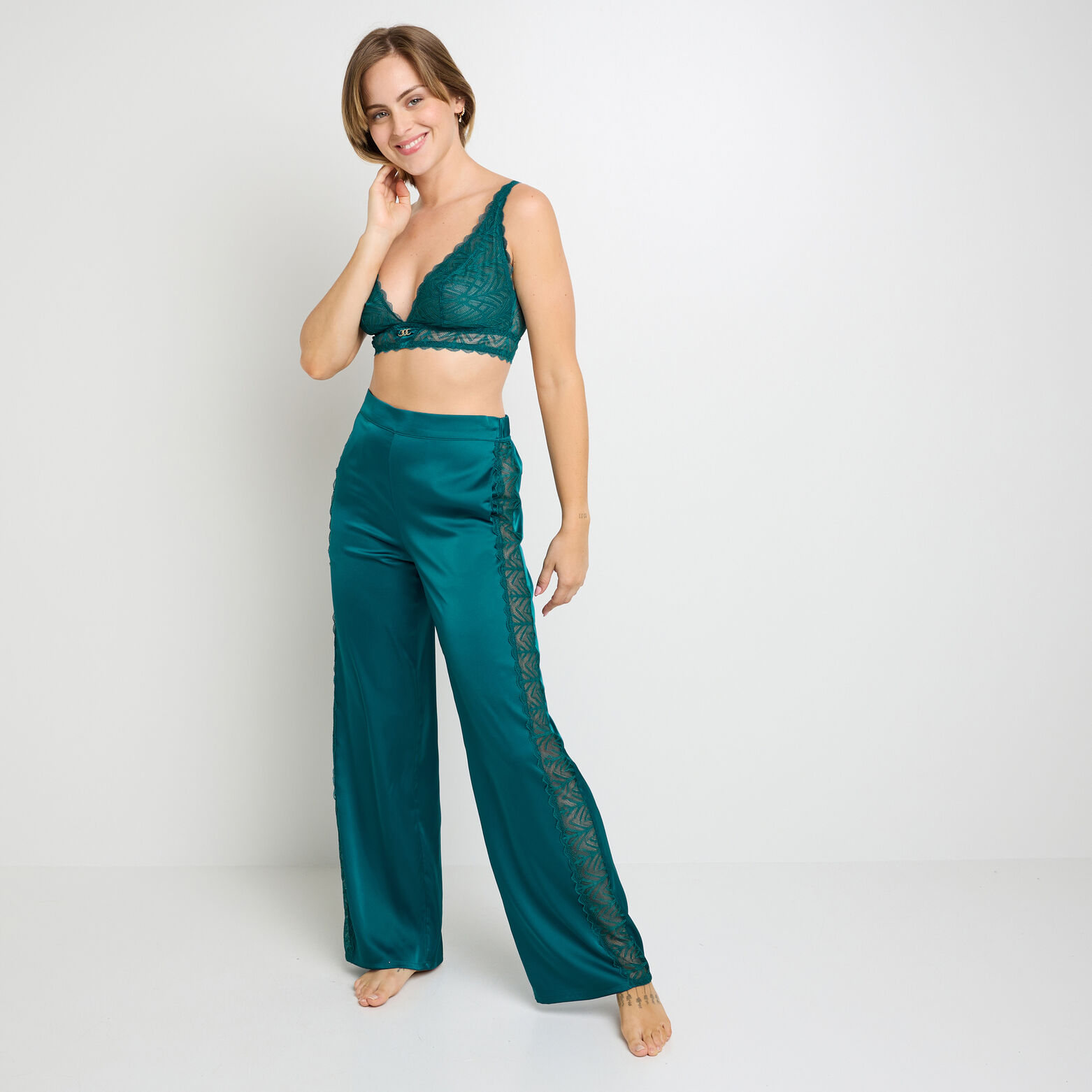 Ensemble FEMME canard sans-armatures, chemise & pantalon