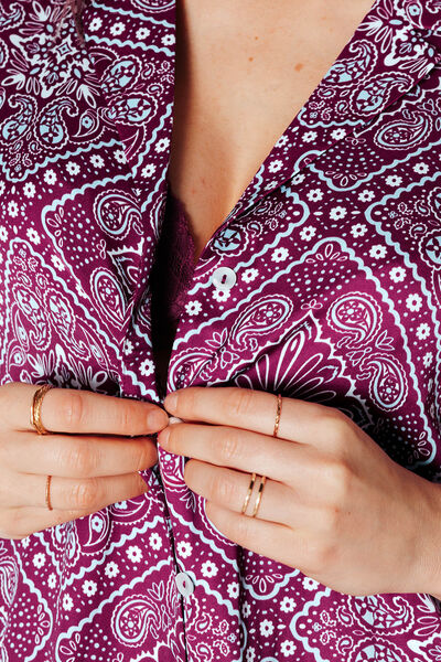 CHEMISE MANCHES COURTES MULTICO ROSE