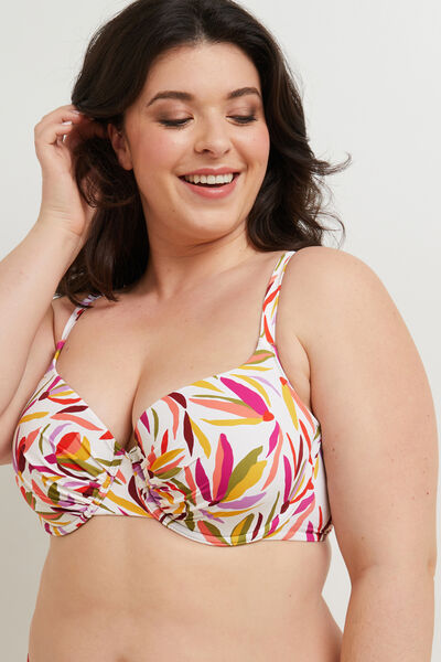 MAYA MAILLOT DE BAIN COQUE  MULTICO BLANC