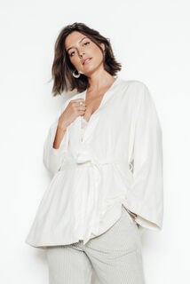 HOUX VESTE VELOURS ECRU