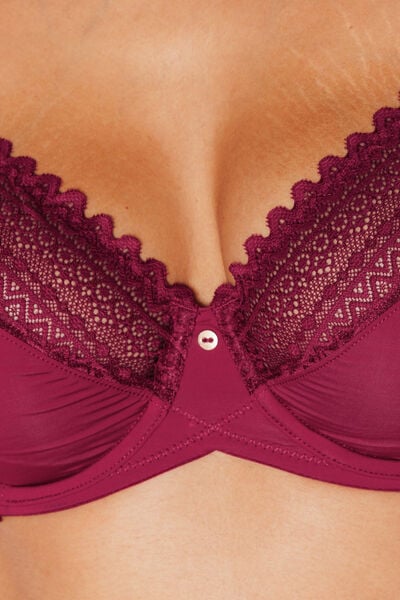 DOUCE SOUTIEN-GORGE EMBOITANT MICROFIBRE BORDEAUX