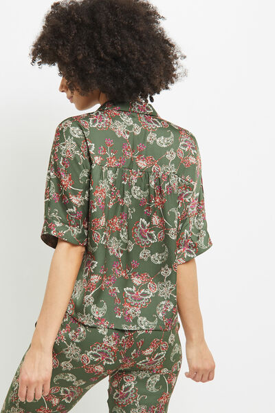 CHEMISE SATIN KAKI