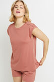 BAMBI TEE SHIRT MANCHES COURTES COTON ROSE