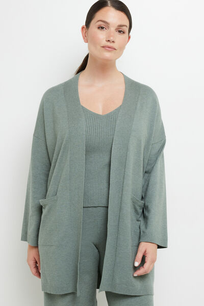 CAFE CARDIGAN VISCOSE KAKI