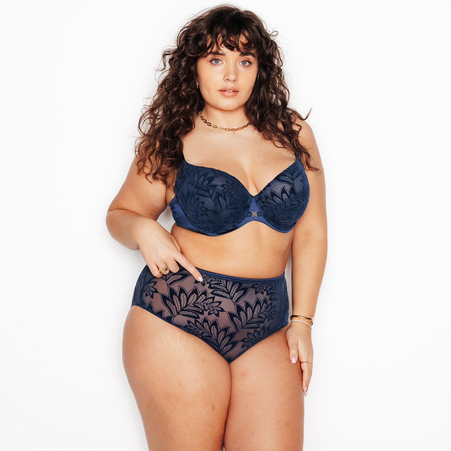 FANTINE CULOTTE TAILLE HAUTE GRANDE TAILLE MARINE