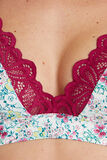 SYARA SOUTIEN-GORGE SANS ARMATURES IVOIRE/FRAMBOISE
