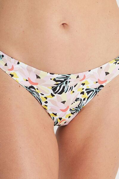 MAILLOT DE BAIN BRESILIEN MICROFIBRE BLANC/ROSE