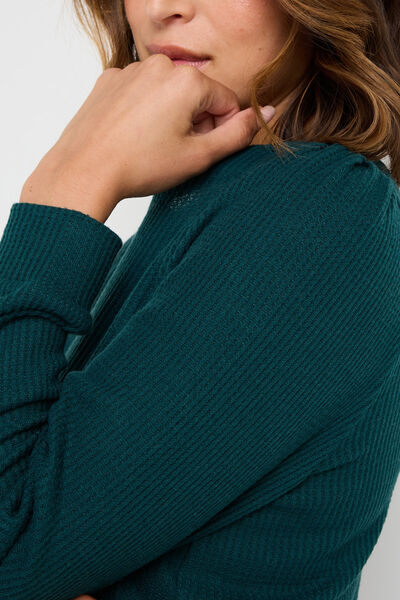 GAUFRETTE TEE-SHIRT MANCHES LONGUES VERT FONCE