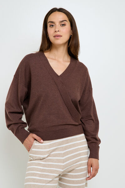 FEERIE PULL EN TRICOT MARRON