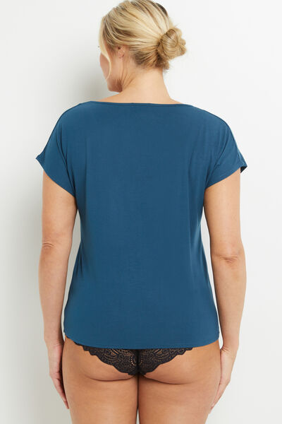 BAMBOU T-SHIRT MANCHES COURTES PETROLE