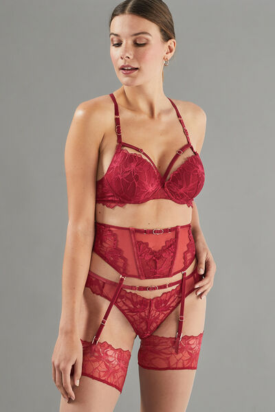 APOLLON SERRE-TAILLE DENTELLE BORDEAUX