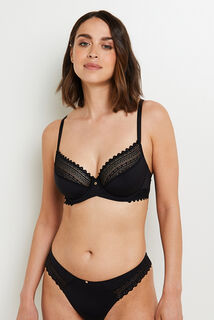 DOUCE SOUTIEN-GORGE EMBOITANT MICROFIBRE NOIR