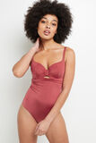 LEONIE MAILLOT DE BAIN 1 PIECE COQUE BORDEAUX