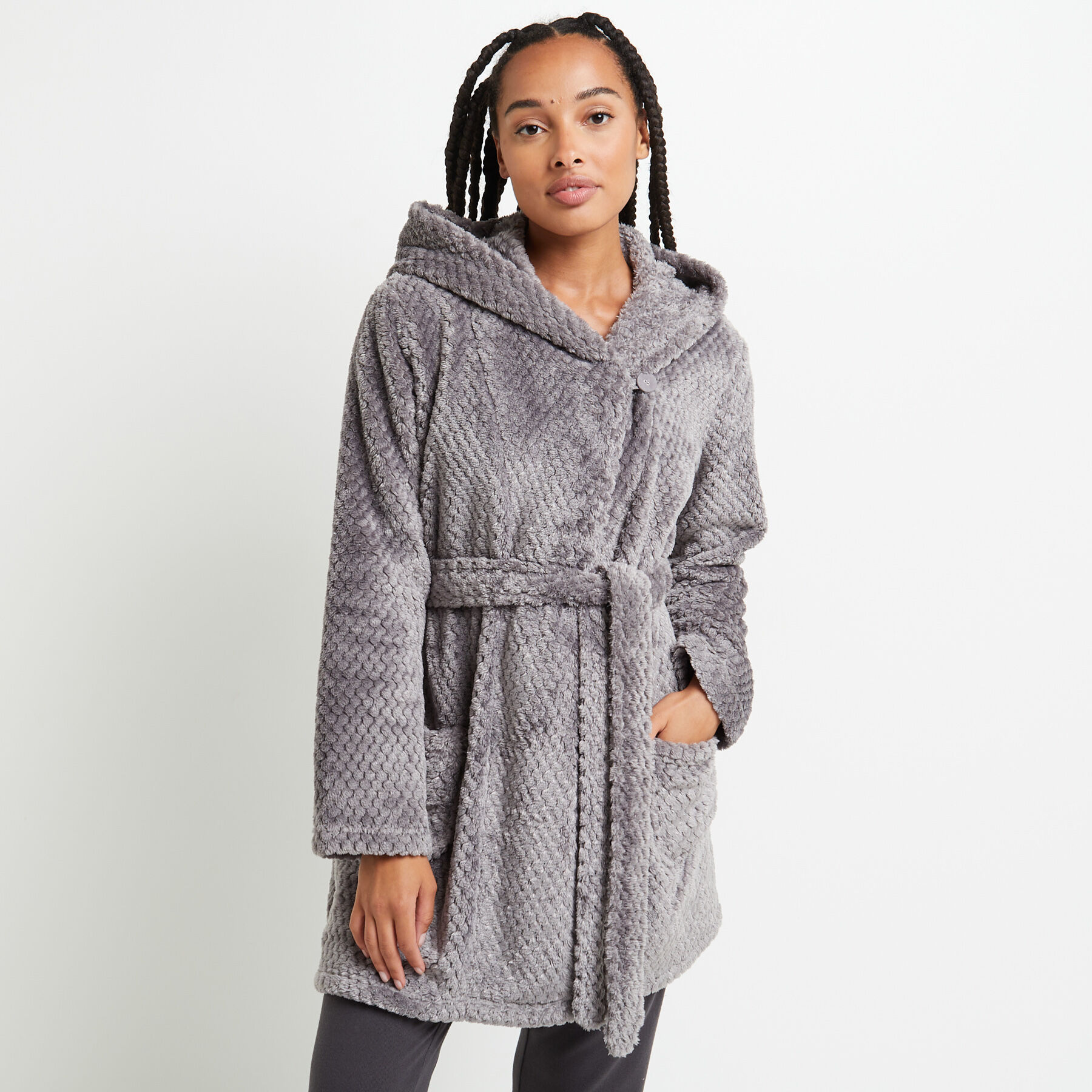 PEIGNOIR GRIS