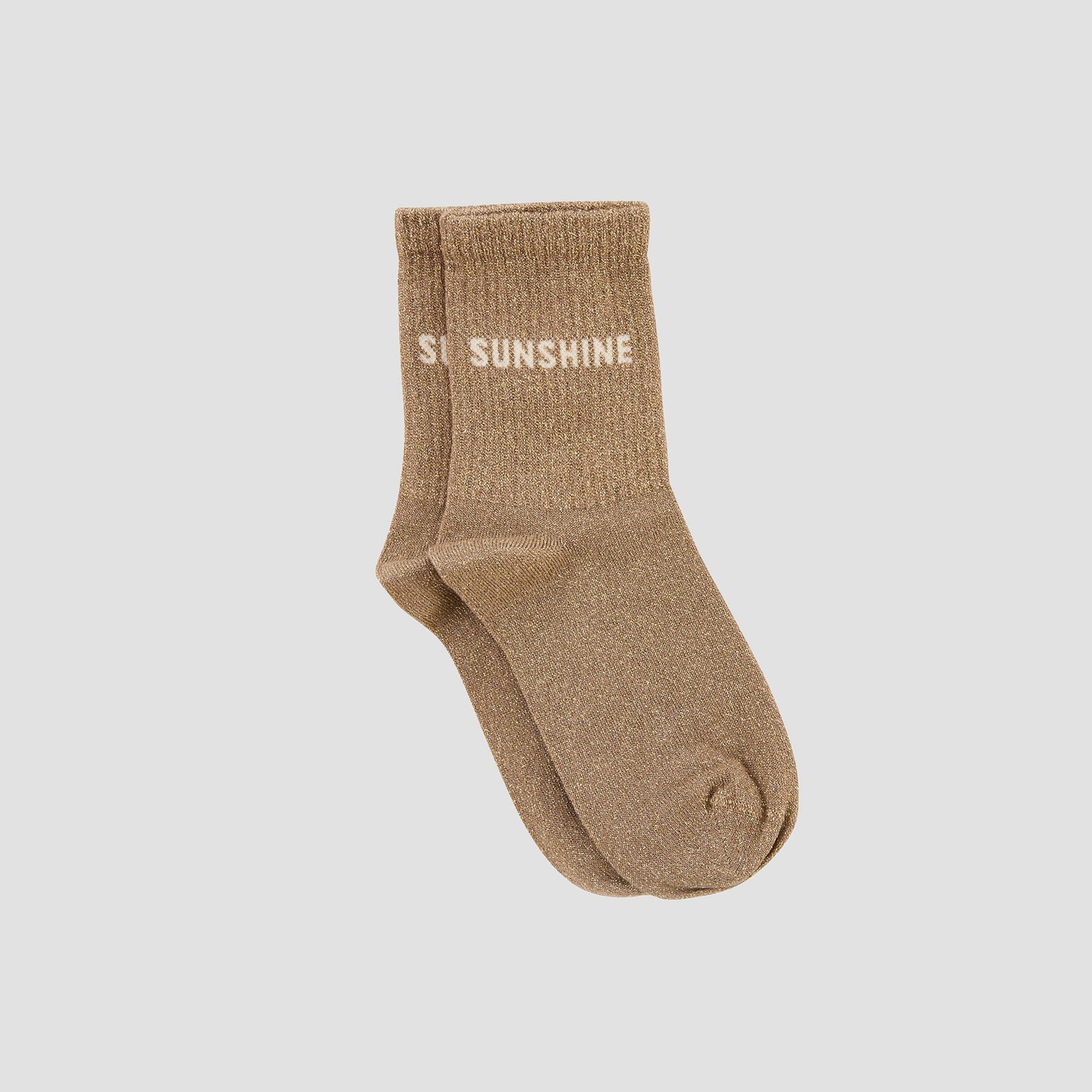 MOTIF PAIRE DE CHAUSSETTES LUREX MARRON