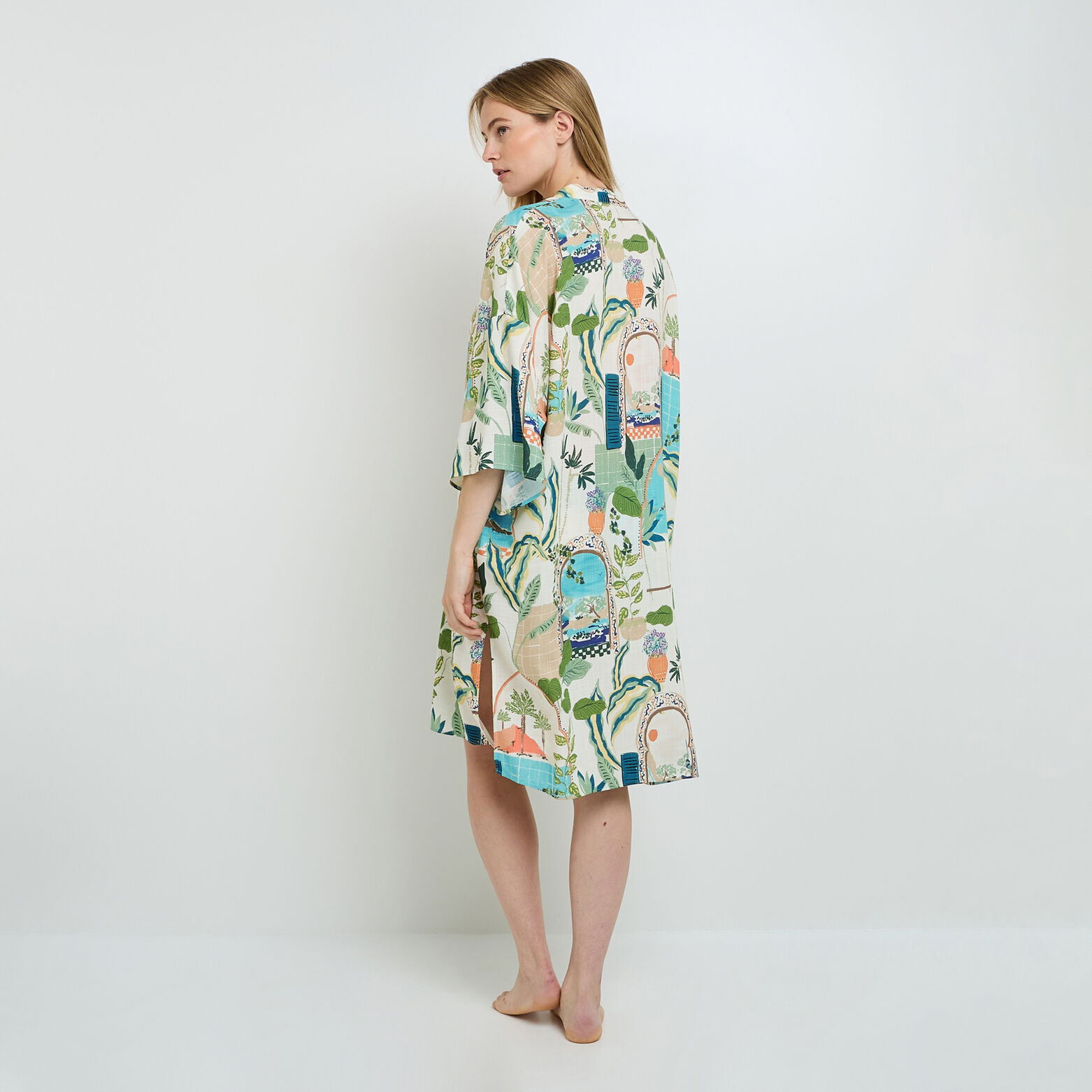 GUIMAUVE Kimono MULTICO BLANC