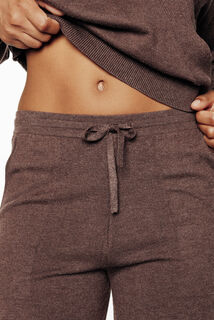 FEERIE PANTALON EN TRICOT MARRON
