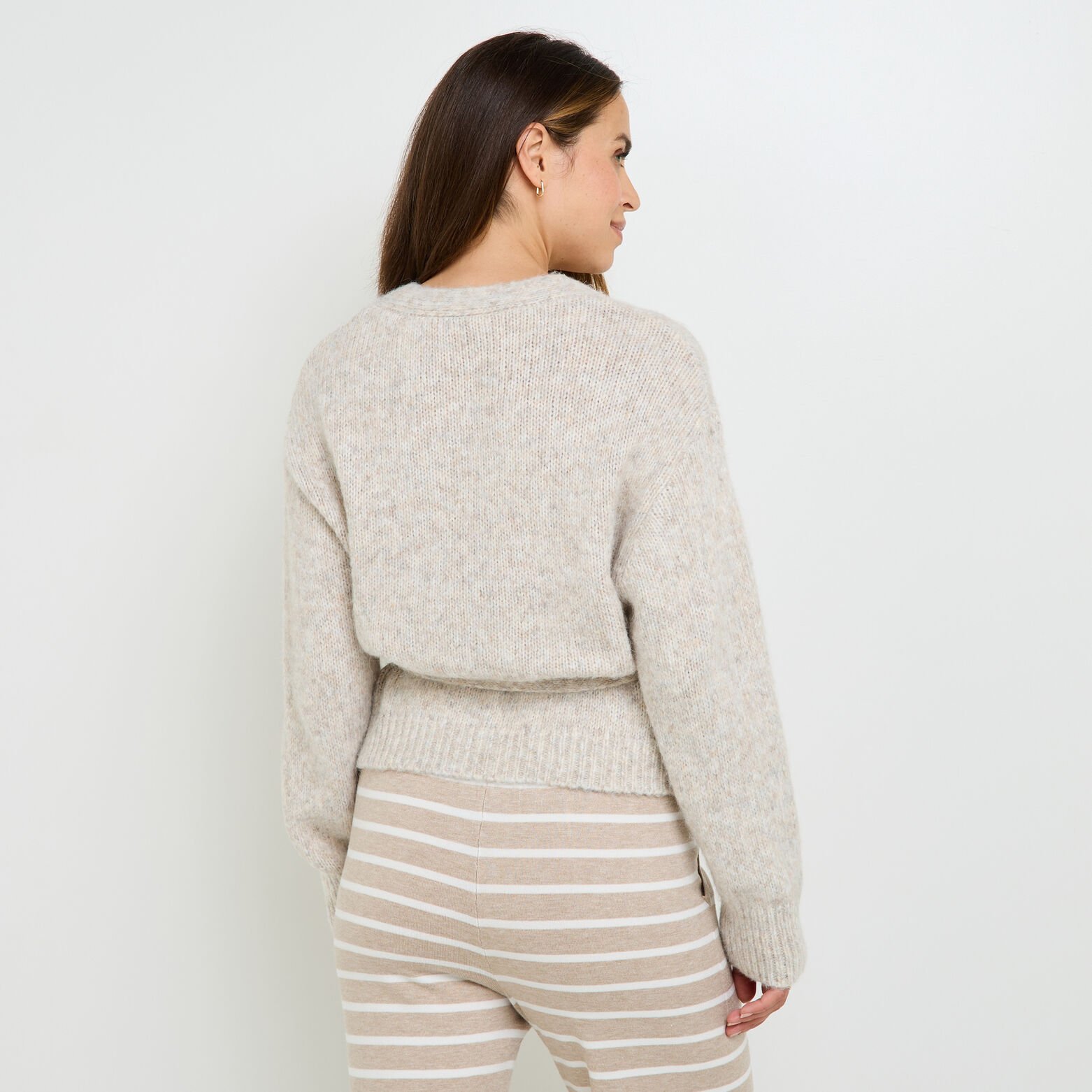 FRAMBOISE GILET EN TRICOT ECRU