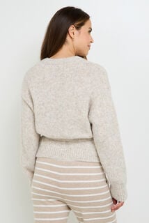 FRAMBOISE GILET EN TRICOT ECRU